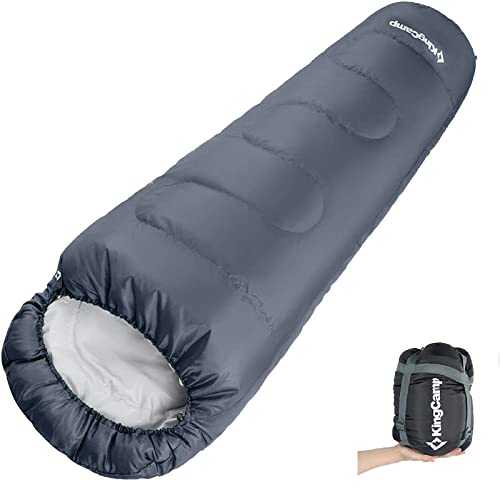 KingCamp Kids Sleeping Bag 3-4 Seasons 300GSM for Boys Girls Junior,Compact Warm Soft Portable Double Layer