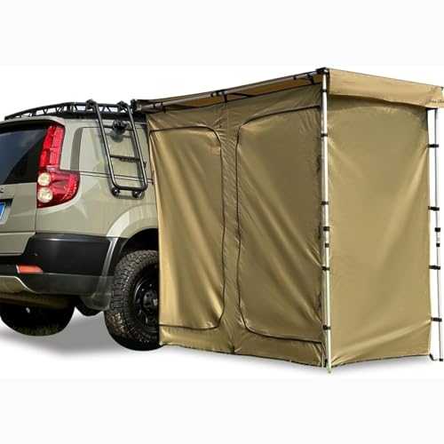 Car Side Shower Room Rooftop Tent, Car Awning Shower Room with Roof, Privacy Shelter Bathroom Outdoor Camping Changing Room, Portable Shower Tent for Camping SUV Truck Tent