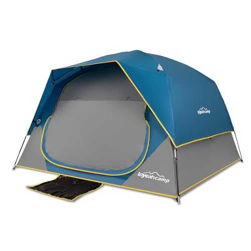 LOYEAHCAMP Tents 4 Person Camping Tent, Easy Setup Waterproof Family Tents for Camping, Portable Dome Tent for Outdoor Camping with Rainfly, Carry Bag