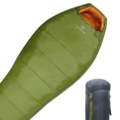 Mountainlodge 3-4 Seasons Shingle Sleeping Bag 15℉ with Inner Pocket for Adult,Perfect for Backpacking,Traveling and Hiking,Including Free Compression Stuff Sack.