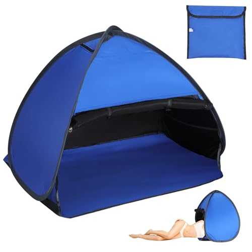Pop-up Beach Tent, Mini Personal Sun Shelter Tent, Pet Headrest Tent, Face and Head Sun Shelter Tent with Mobile Phone Holder and Storage Bag, Quickly Assembled for Camping Home Use