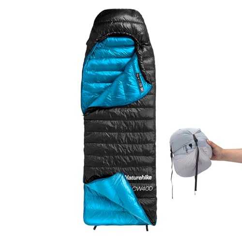 Naturehike Ultralight Down Cold Weather Sleeping Bag, 650FP Compact Sleeping Bag 3-4 Season for Adults & Kids, Backpacking, Camping, Hiking, Traveling with Compression Sack