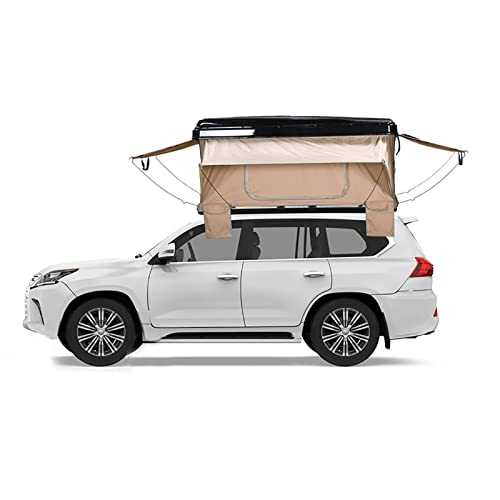 Outdoor Hard Shell Roof Tent for Offroad Camping 3-4 Person Pop Up Vehicle SUV Trucks Overland with Ladder, Hard Shell Rooftop Tent for Cars Trucks SUVs Camping Travel Mobile