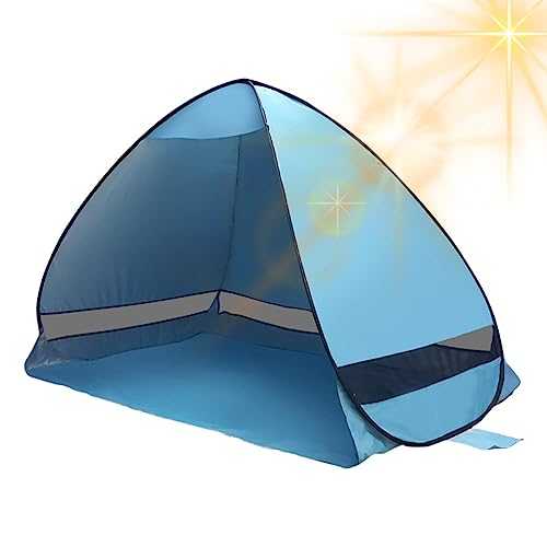 Beach Tent - Pop Up UPF 50+ Shelter Anti-UV Camping Tent - Summer Folding Sun Protection with Powerful Sun Protection for Beach, Courtyard, Garden, Park Novent