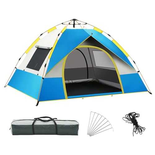 Umiocns Pop Up Camping Tent,pop up tent,2-3 Person Family Tent UV Protection,Waterproof Home Tent, Multifunctional Adventure Accessories For Hiking, Backpacking, Mountaineering