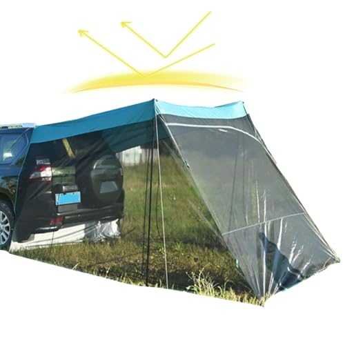 AVSMGP Car Tents for Camping 54" X 46" X 32.5" Waterproof Rain Fly Car Tent UV Protection SUV Tent PU for Camping Outdoor Travel Up To 6-8 Person