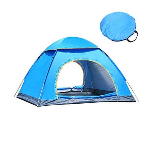 3-4 Person Instant Automatic Tent, Portable Waterproof Windproof Beach Tents, UV Sunscreen for Home Garden/Camping/Fishing (Blue 3 Blue 3) beautiful scenery