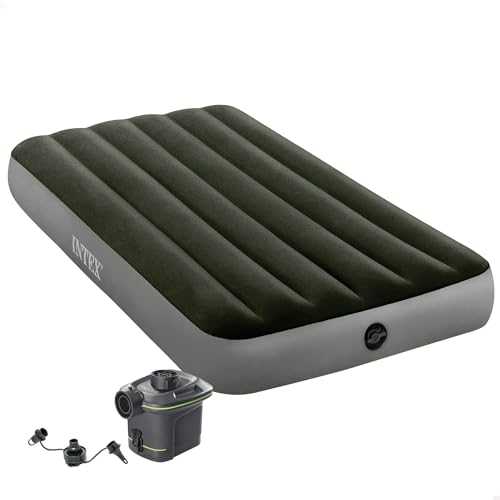 Intex TWIN DURA-BEAM PRESTIGE AIRBED WITH BATTERY PUMP