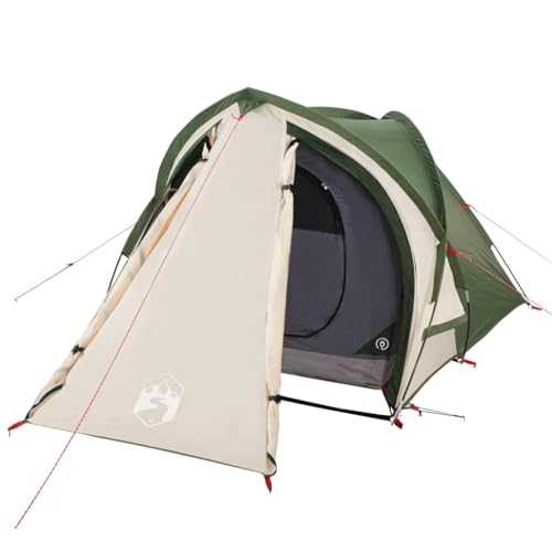 vidaXL Dome Camping Tent for 2 Persons - Lightweight, Green, 185T Taffeta Material, Waterproof, Ventilated Design - Includes Carry Bag