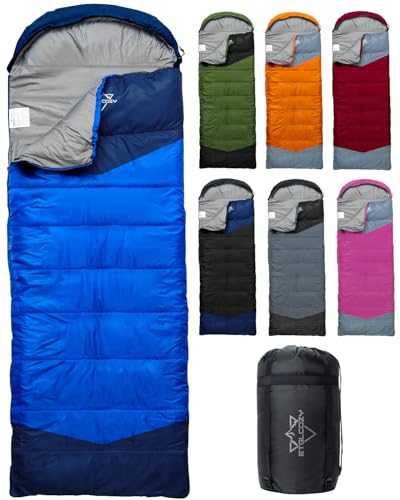 ETGLCOZY Sleeping Bags for Kids Adults, 3-4 Season Warm/Cold Weather lightweight for Camping Backpacking Hiking, Compact w/Compression Sack, Portable for Travel Indoor-Unisex Boy Girl Man Woman
