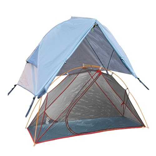 Juroupi 1 Person Camping Tent for Cot Lightweight Water Resistant Tent for Outdoor Camping Backpacking Traveling (Blue)