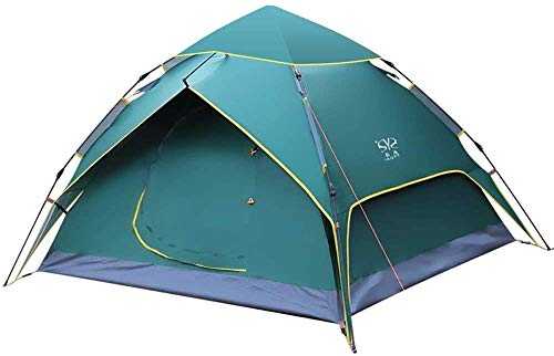 3-4 Person Camping-Tents Windproof Family Tent Portable Waterproof Tents Carry Bag for Camping Hiking Outdoor Activities Green