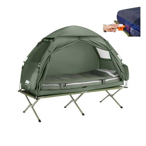 SoBuy Foldable Camping Tent with Bed Air Mattress Sleeping Bag Carrying Bag Camping Bed OGS32