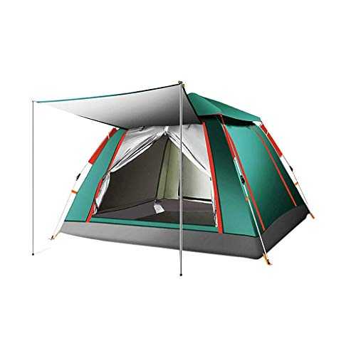 2-3 Person Camping Tent Hydraulic Waterproof Single LayerTents Ultralight Outdoor Hiking Picnic Quick Automatic Opening Tent Tent (Color : DRAK GREEN)
