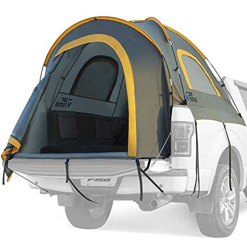 JoyTutus Pickup Truck Tent, Waterproof PU2000mm Double Layer for 2 Person, Portable Truck Bed Tent, 5.5'-6' Camping Preferred