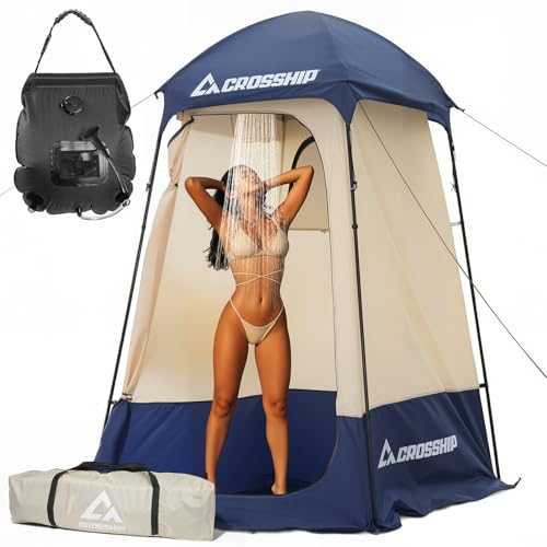 CROSSHIP Outdoor Camping Shower Oversize Space Privacy Tent Changing Room Privacy Portable Camping Shelter