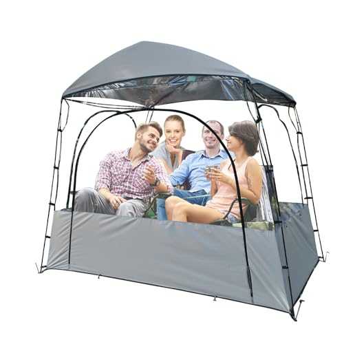 Tent, Transparent Tent for 4-5 Persons, PVC Double Layer Tent, Rain and Sun Protection, Compact Tent for Outdoor Garden, Courtyard, Backyard, Room, Greenhouse, Camping