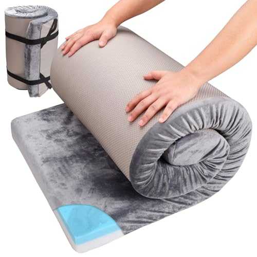 Memory Foam Camping Mattress,3 Inch Thick Portable Floor Mat for Adult Waterproof Sleeping Mat Roll Up Floor Mattress Foldable Backpacking Travel Bed for Hiking,Guest Bed