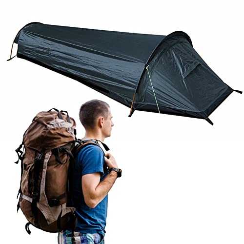 WEITING Single Person Personal Bivy Tent Valley Camping Tent Waterproof Portable Lightweight Single Person Outdoor Instant Cabin Tent Sun Shelter For Camping Hiking Riding Trekking Mountaineering