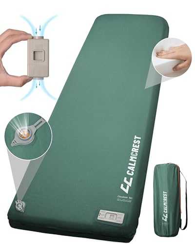 Self Inflating Sleeping Pad with Electric Air Pump, 3.15" Thick Foam Camping Mattress for Superior Comfort & Support, 9.5 R-Value Insulated Sleeping Mat, 4-Season Camping Pad for Tent, Cot (Green)