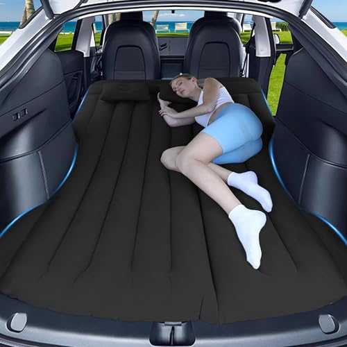 AGEMANY Car Air Mattress - Perfect for Tesla Model Y, Inflatable Mattress with Air Pump and Pillow for Home Travel Tent, Camping Mattress Air Bed Car Mattress fit SUV, MPV, RV, Car Trunk Backseat