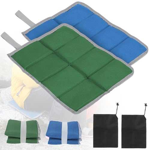 EEEKit Seat Cushion, 2PCS Foldable Foam Sitting Pad, Waterproof Stadium Seat Mat for Camping Picnic Hiking, 29 x 39 CM