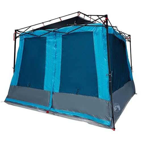 Gecheer Tent with Roof Other with Air Vent Blue and Black 291 x 291 cm Camping Tent Model42001182