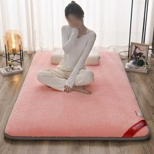A,120 * 200cm, Floor Mattress Thickened Soft Futon Mattress Mat Portable Roll Up Mattress Folding Sleeping Bed Pad for Home Camping Couch Comfortable Portable Futon Mattress