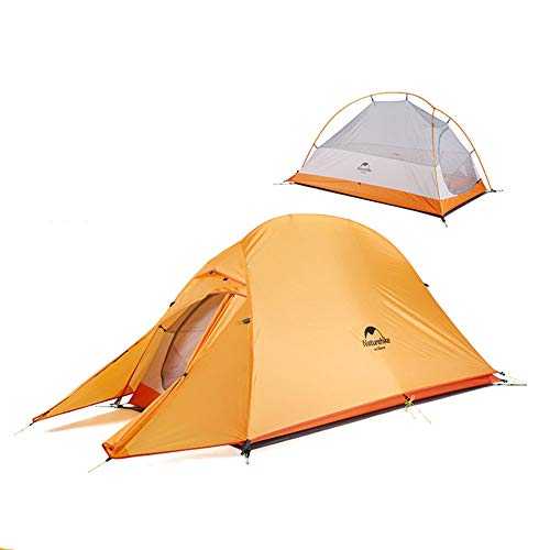 Naturehike Cloud-up 1 Ultralight Camping Tent for 1 Person - Waterproof Double Layer Backpacking Tent 4 Seasons