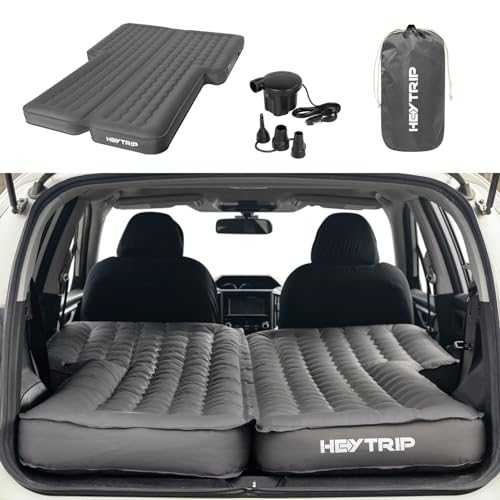 HEYTRIP Widen SUV Air Mattress for Car Camping, Inflatable 6 Inch Thickened SUV Mattress Camping Bed, Adjustable Firmness Car Air Mattress Fit Midsize SUVs - Comfy Pongee (74 x 51 x 6 Inch)