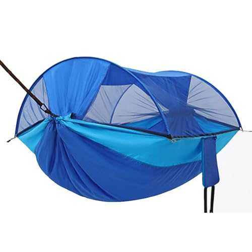 LISHAOHU Hammocks Camping,outdoor Hammock,Black, Blue, Two Persons, Multifunctional Anti-mosquito, Suitable For Camping And Camping Insect Protection(Blue)