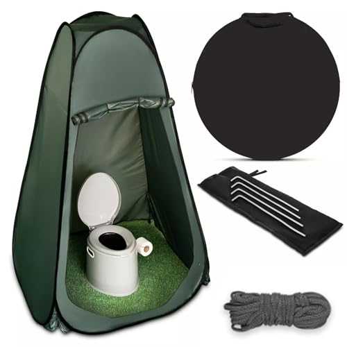 ACESOME Pop Up Toilet Tent, Portable Toilet Camping Tents, Outdoor Shower Changing Tent, Privacy Space/Room Bathing Storage Room Tents, 47"x 47" x 74" Utility Tent