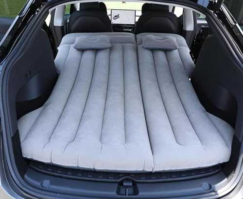 Liphier Car Air Mattress, Inflatable Mattress Camping Beds for Tesla Model Y SUV RV Van Trunk, 195 X 130 Cm Portable Air Bed Double Sleeping Pad For Car Travel Tent Outdoor, Camping Accessories Grey