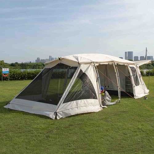 Tents For Camping 8 Person Tunnel Tent With 2 Bedroom, Spacious Living Area And Vestibule, Large Family Tents 3000mm Waterproof, UV50+, Glamping Tent