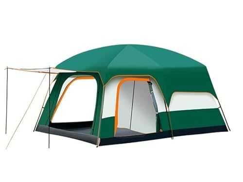 Spacious Family Camping Tent, 2 Bedrooms and 1 Living Room, 5-8 People, Easy Setup, 4 Seasons, Hiking;