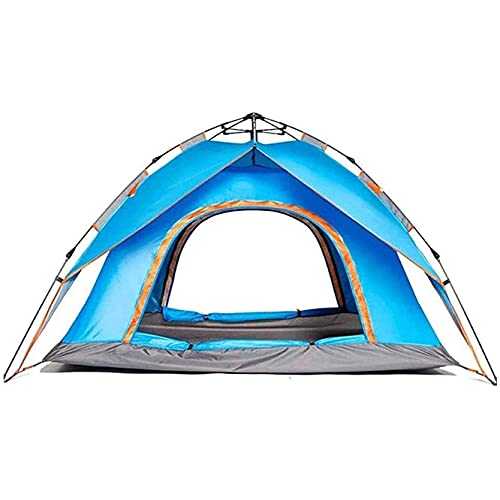 Camping Tent 3-4 Person Lightweight Windproof Lightweight Family Tents, Easy Setup Backpacking Tent - Ideal for Outdoor Activities, Beach, Backyard Tent, Blue