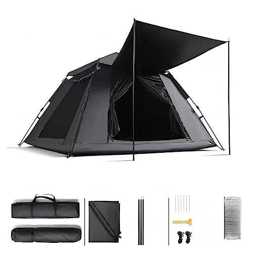 4 Man Tent with Moisture-Proof Pad,5000 mm Waterproof Tents Premium Sturdy Blackout Tents for Camping Hiking Picnic Garden 4 Man