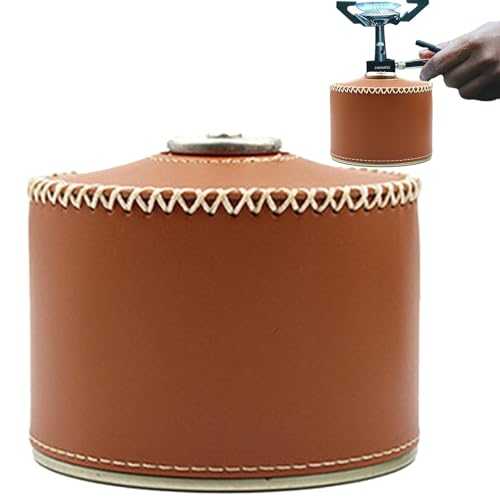 Generic Gass Canister Protector - 450/230G Retro Cylinder Leather Cover | Leather Fuels Tank Storage Bag Protective Case Gases Tank Protector For Camping BBQ Picnic Hiking