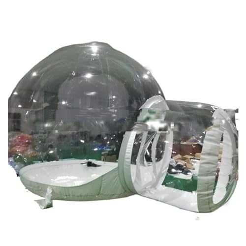Change Clothes Tent Outdoor Air Log Cabin House Camping Transparent Igloo Dome Clear Bubble Inflatable Tent (Color : White, Size : 5M Dia)