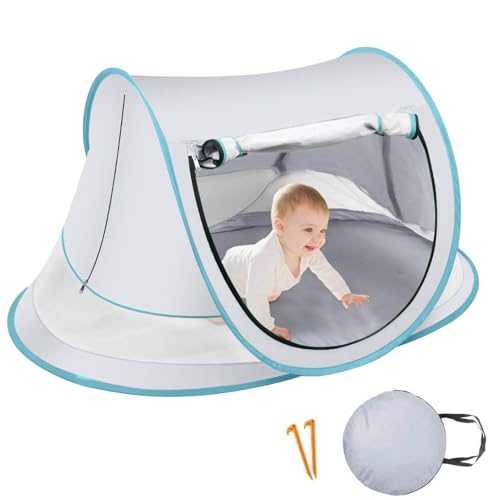 Baby Tent Outdoor Beach Tent Sandproof Canvas Outdoor Sun Shade Lightweight Camping Park Rest Game Picnic Holiday Hiking Travel Garden Lake Fishing