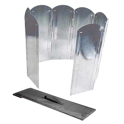 KOMBIUDA Portable Windscreen for Camping Bbq Wind Deflector for Stove Windproof Tool Cooking Windscreen