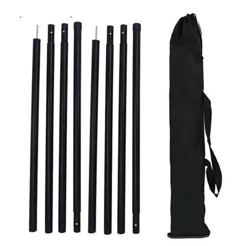 GSHUPIOU Telescopic Tarp Poles，Adjustable Tent Poles 2.4m Tarp Poles 240cm Adjustable Heavy Duty Iron Support Pole Shelter Awning Canopy Rod Camping Equipment Outdoor Accessories Tent Poles