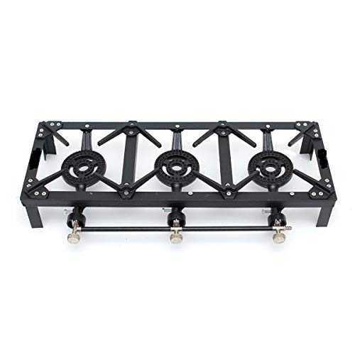 New Triple Cast Iron Large Gas LPG Burner Cooker Gas Boiling Ring Restaurant Catering Outdoor Cooking Camping 15KW