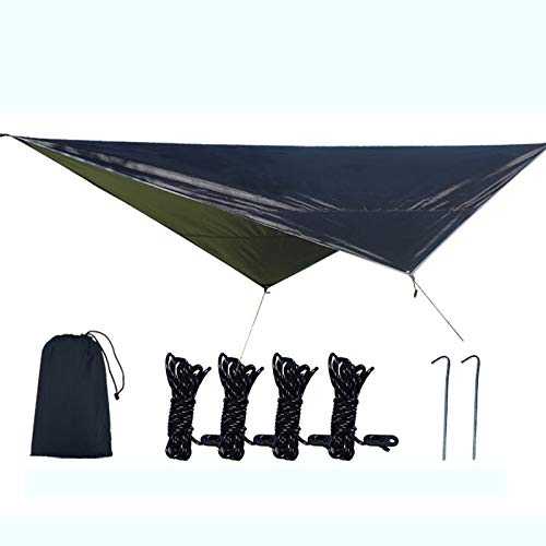 GBNYTT Tent Outdoor Sky Curtain Multi-functional Mat Improvised Tent Camping Supplies Walking Camping Tent Cloth(Schwarz)