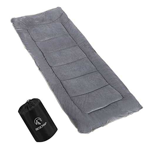 REDCAMP XL Mattress for Camp Bed, Soft Comfortable Cotton Thick Camping Mattress Single Sleeping Mattress Pad (Dark Grey)