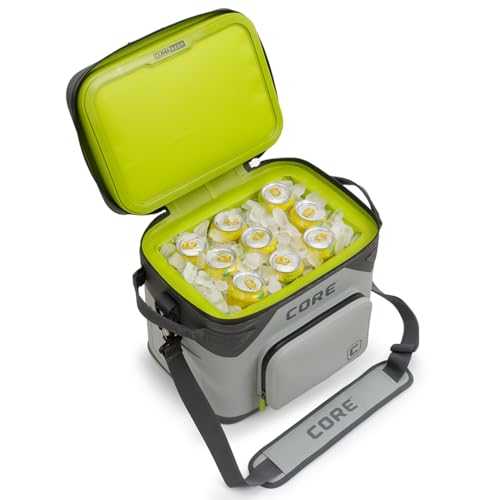 CORE Magnetic Leak Proof Soft Cooler with Waterproof Zipper | Insulated Bag Portable Ice Chest Box | Best Soft Cooler for Food & Beverages for Tailgating, Car Camping, Travel, and Family Beach Picnics