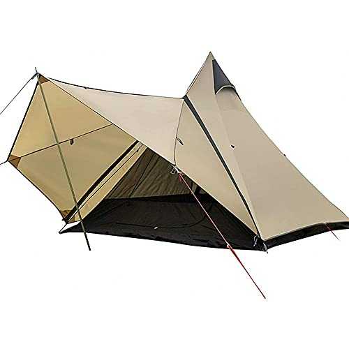 Camping Pyramid Tipi Tent Adult Indian Teepee Tent Yurt Tent Double Layers Waterproof Anti-UV Windproof Tents for Outdoor Camping Hiking Hunting 3-4 Person beautiful scenery