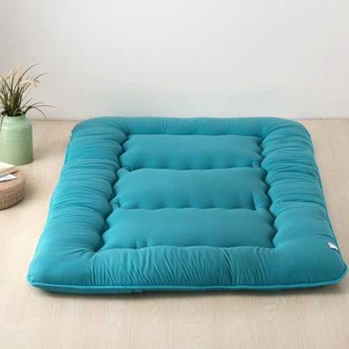 Japanese Floor Mattress Tatami Futon Mattress Quilted Bed Topper Shikibuton Thickened Folding Roll Up Sleeping Pad for Camping Couch Guest Bed Green 53 * 79in