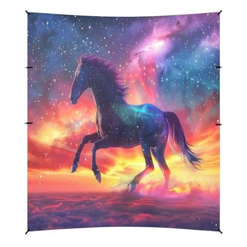 Camping Sun Shelters A Galloping Horse Roars in The Sky Beach Canopy 126 * 110.2in