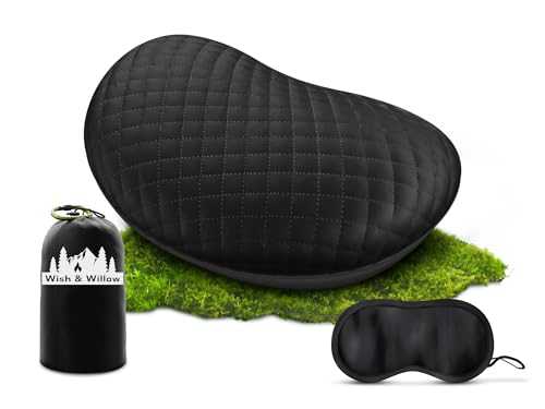 Ultra-Compact Camping Pillow - Lightweight & Comfortable Travel Pillow for Backpacking, Hiking, and Camping - Inflatable, Ergonomic Design for a Restful Sleep - Includes Storage Bag